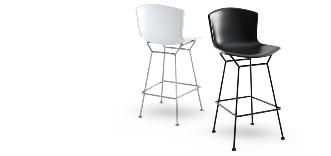 Bertoia Molded Shell Barstool by Knoll Plastic Bar and Counter Height Stool 