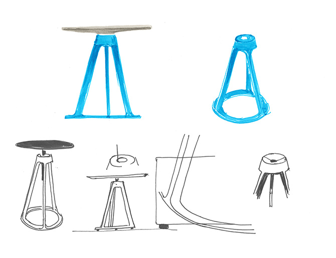 Barber Osgerby Stool Sketches